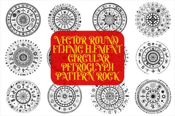 Download Vector Round Ethnic Element Featuring - Ethnic Collection
