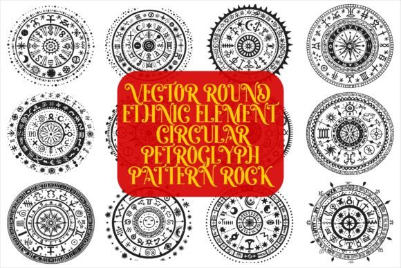 Download Vector Round Ethnic Element Featuring - Ethnic Collection